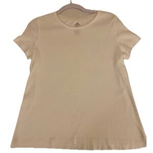 St. John’s Bay Women’s Petite Large Solid White Short Sleeve T-Shirt